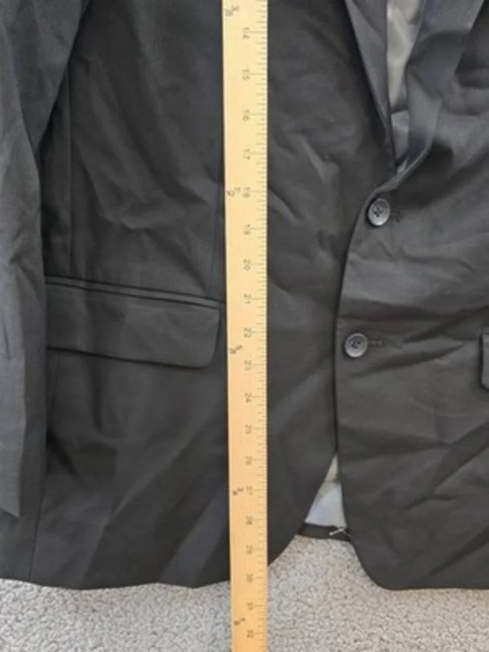 J.M. Haggar Premium Stretch Classic-Fit Suit Jacket Men's 44 Black Long Sleeves